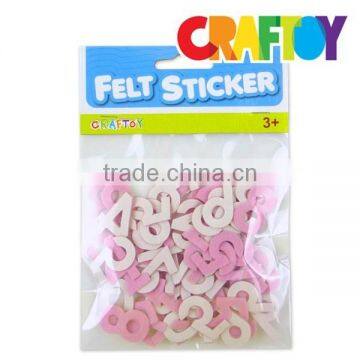 OEM Teaching material craftoy felt sticker letter blue low price