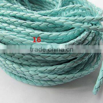 Round Faux Braid Leather Cords String Rope Jewelry Beading String For Bracelet & Necklace DIY Jewellry Accessor