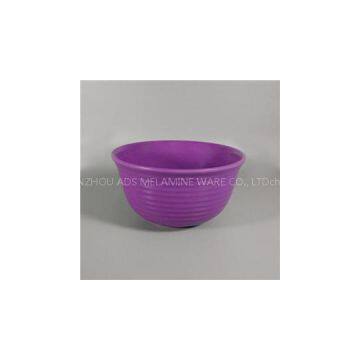 Purple Color Anti Hand Slide Round Melamine Soup Salad Bowl