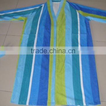 ECO-Friendly Cotton Soft Yarn Dyed Stripe Bath Robe