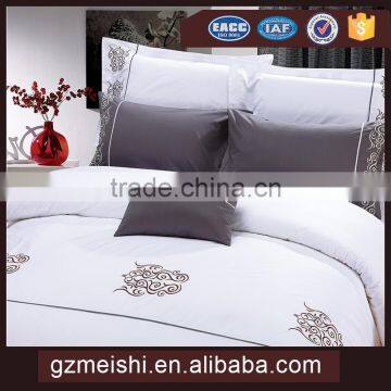 Embroider hotel bedding set satin, bedsheets bedding set in Guangzhou