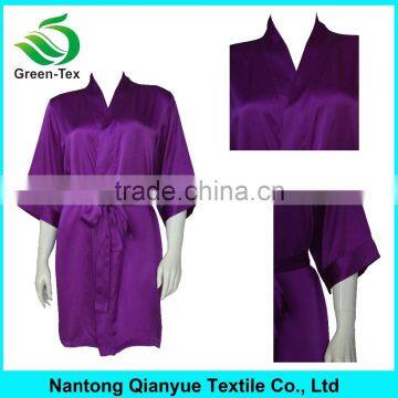 100% chinese pure silk high quality femme robe