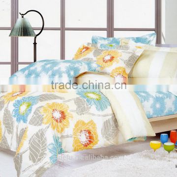 Manufactural Wholesale Colorful Cotton Flower Pattern Bedding Set