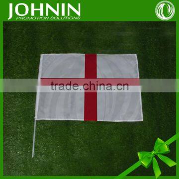 Custom design for soccer football fans promotional England hand flag