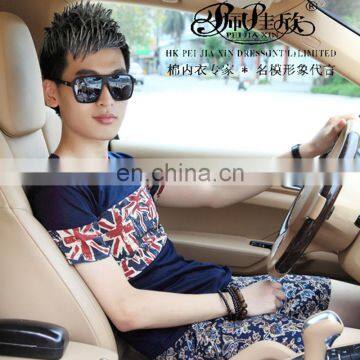 Peijiaxin Fashion Design Casual Style Flag Montaged T Shirt With Wholesale Price photo-4