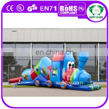 HI new design customized inflatable tunnel train game for sale