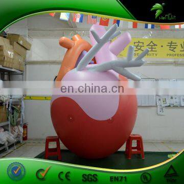 Vivid Giant Inflatable Human Heart , Advertising Inflatable Body Organs , Inflatable Hanging Balloon