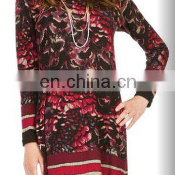 Asymmetrical Hem Royal Blue Wholesale Knitwear Tunic photo-2