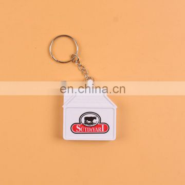 BSCI house shapes tape measure keychain for promotion