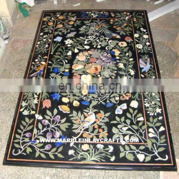 Marble Inlay Dining Table Top Antique Italian Design