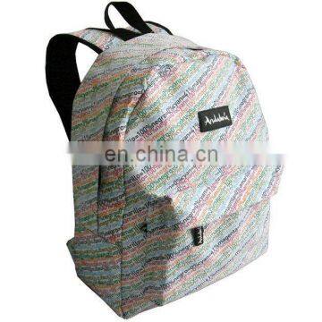 hot sale letters print popular school backpack