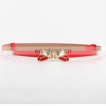 Hot Pink Bow Strap Belt Flower Buckle Adjustable Waist Belts For Dress photo-4