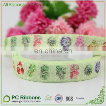 5/8" FOE succulent plant printed headband Wholesale Floral Print FOE