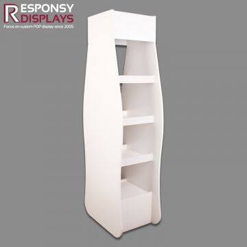 Wooden 4 Tiers Floor Milk Drink Beverage Display Rack photo-3