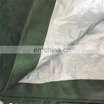 Plastic cover reflective silver green poly tarp