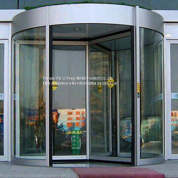  High quality automatic revolving stainless steel hotel door