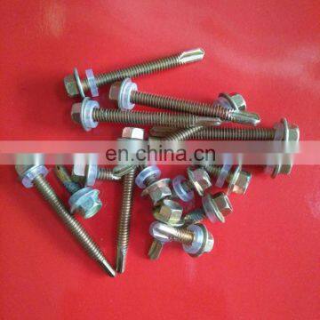 Inch hexagon washer Hex head drill tail screw with washer