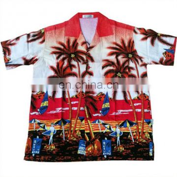 100% cotton hawaii shirt beach wear for men and women