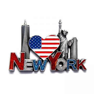 3D Metal  Fridge Magnet New York Design Tourist Souvenir