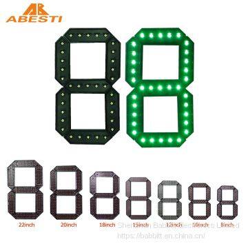 Green 6inch Outdoor 7 Segment Display 1 Digit Number Number Outdoor Waterproof Seven Segment Gas Station Price Sign photo-2