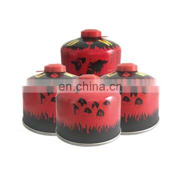 China butane aerosol cans 230gand 230g screw valve butane gas cartridge