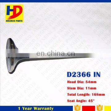 Intake And Exhaust Engine Valve For Daewoo Excavator Engine D2366