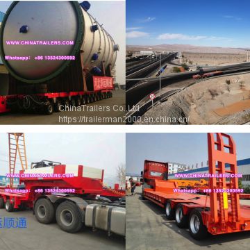 Hot Seller Tri Axles Lowbed Semi Trailer