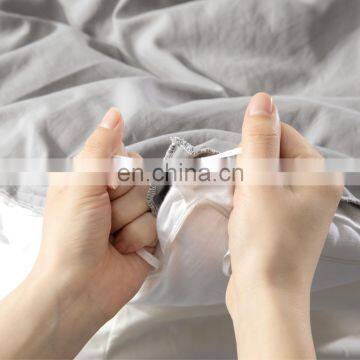 Explosive Products Solid Color Water Wash Cotton King Travel Bedding Duvet Cover Set photo-4