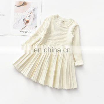 Girls Winter Dress Kids Ribbed Knit Sweater Dress Casual photo-3