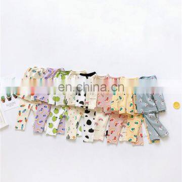 Spring and Autumn Baby Homewear Set Spring and Autumn Baby and Kids Underwear Two-piece Baby Pajamas