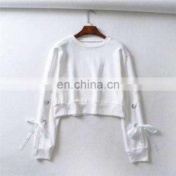 LAITE H2008 Crew Neck Women's Sweatshirts Women Crop Top Solid Color Sweatshirts Ladies's Pullover photo-3