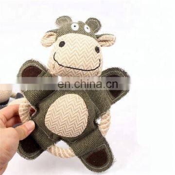 Linen Squeaky Dog Chew Toy Stuff Bite Resistant Pet Toys photo-5