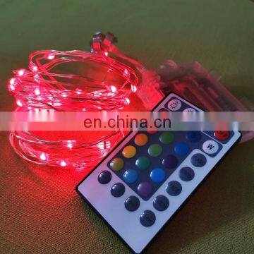 100LEDs RGB Fairy LED String Lights Battery Powered With Remote Indoor Outdoor Decorative Garden Christmas Tree photo-6