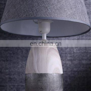 Popular Modern Design Wood Grain Relief Decorative Hotel Vintage Nightstand Lamps for Home Decor photo-5