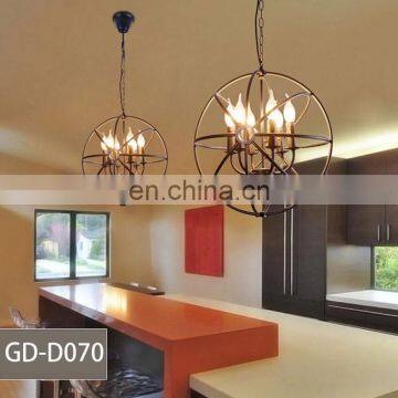 Edison Lamp Iron Pendant Light Cage Shade For Home Bar Hotel photo-2