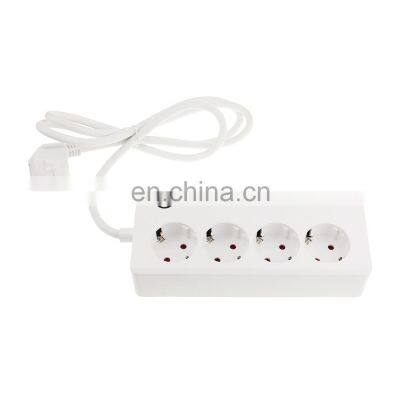 Universal EU Travel Extension Plug Socket 4 Outlets 2 USB Desktop Power Strip Surge Protector photo-2