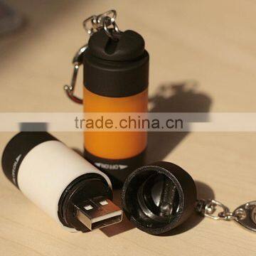 Mini Keychain Usb Rechargeable Flashlight photo-4