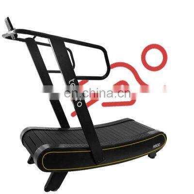 running machine Curved treadmill & air runner for semi-commercial use gym treadmill with resistance bar fitness equipment