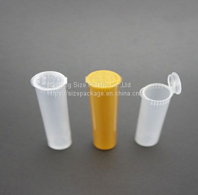 Plastic Pop Top Container Jar With Squeeze Cap