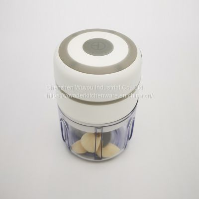 250ml White Electric Garlic Chopper Mini Portable Garlic Mincer