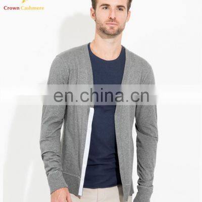 100% Cashmere V Neck Cardigan Sweater for Men photo-2