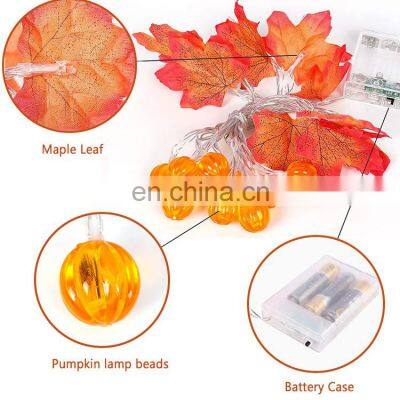Fall Garland Maple Leaf Fairy Autumn Decor LED String Light For Halloween Holiday Home Party photo-3