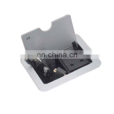 Office Hidden Aluminium in Desk Outlet Table Mount Socket photo-4