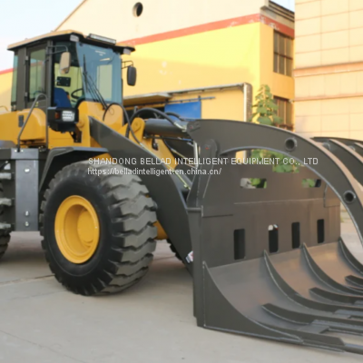 Low cab wheel loader wood forklift snow plough bogie track