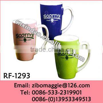 Belly Shape Personalized Ceramic Colored Wholesale Party Cup for Water Drinking Cup