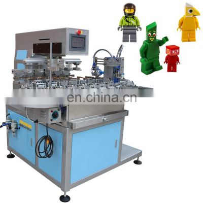 Custom automatic Lego toys 4 colour logo pad printer printing machine