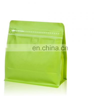 Eight sides sealed PE pet bag transparent standing plastic coffee bean