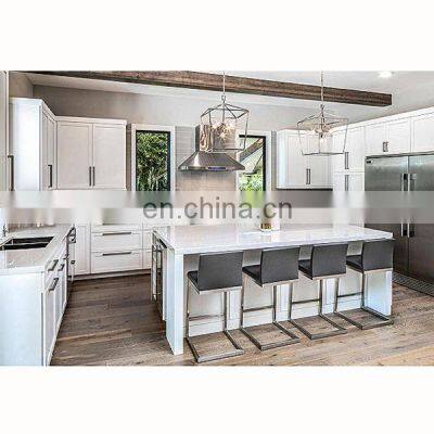 modern wooden kitchen with hardware u shaped white shaker design kitchen cabinet