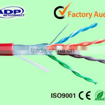 Customize High Speed Waterproof PVC FTP Cat 5e cat5 Network Lan Cable 0.5mm 24AWG Solid BC Copper price