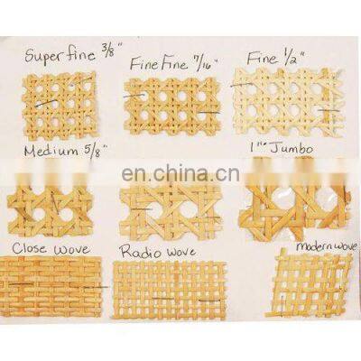 Wicker Material Natural/ Bleached Square Mesh Rattan Cane Webbing Roll Ms Rosie :+84974399971 (WS)